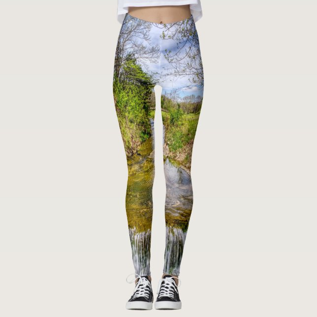 Branson Fall Creek Stream Leggings (Front)