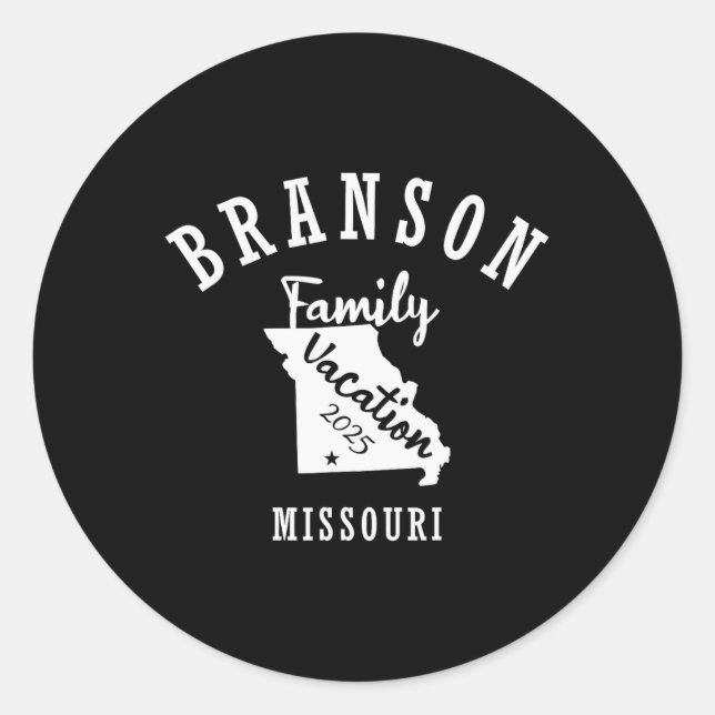 Branson Family Vacation 2025 Branson Family Vacay  Classic Round Sticker (Front)