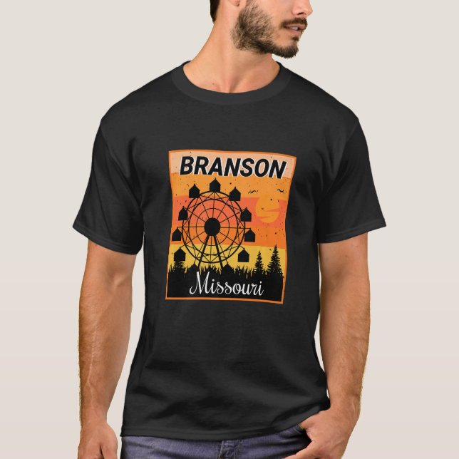 Branson Missouri Big wheel Vacation Camping Hiking T-Shirt (Front)