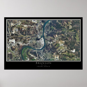 Branson Missouri Satellite Poster Map