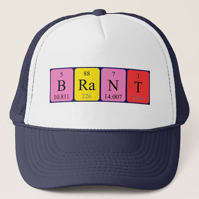 Brant periodic table name hat (Front)