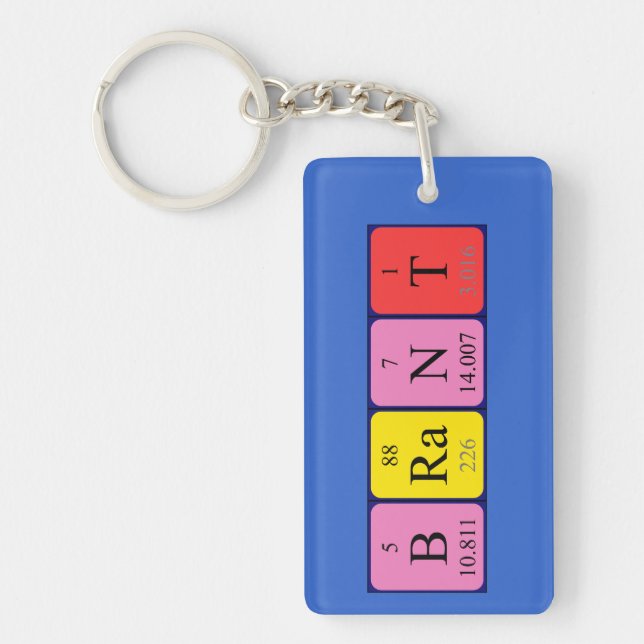 Brant periodic table name keyring (Front)