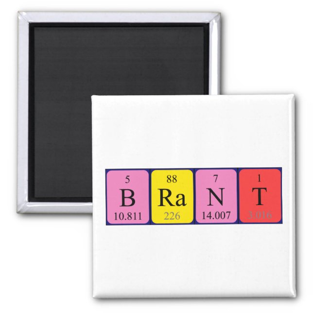 Brant periodic table name magnet (Front)