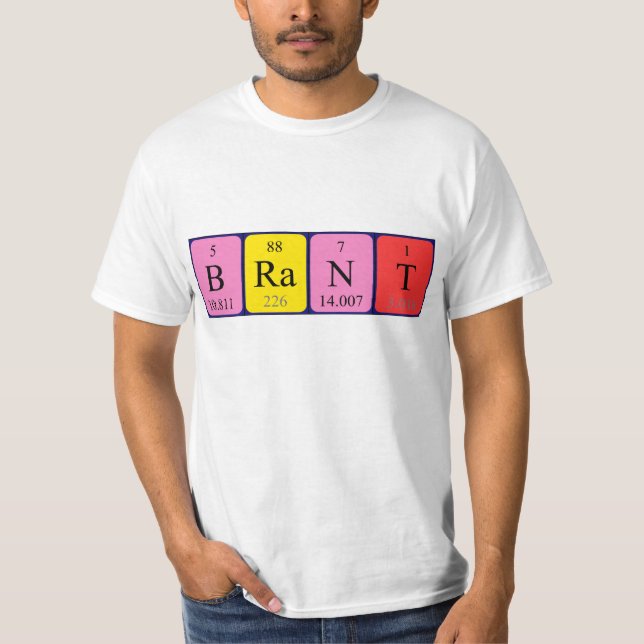 Brant periodic table name shirt (Front)