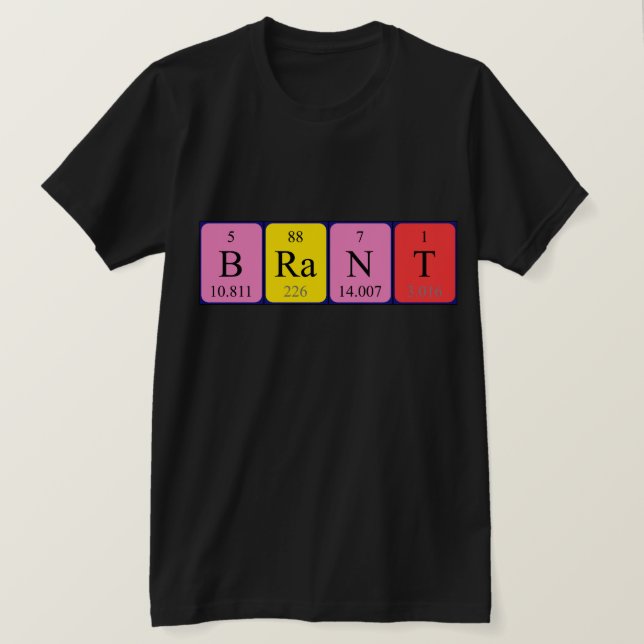 Brant periodic table name shirt (Design Front)