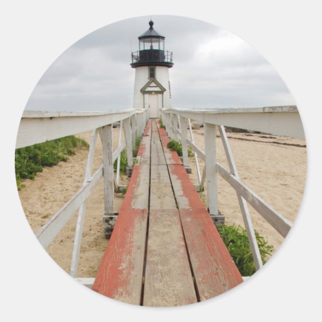Brant Point Lighthouse Classic Round Sticker (Front)