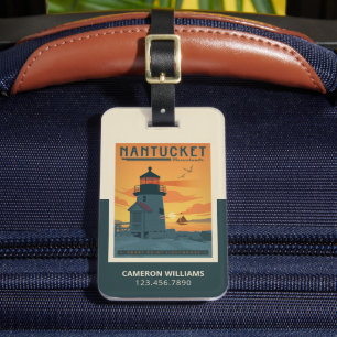 Brant Point Lighthouse Nantucket MA Luggage Tag