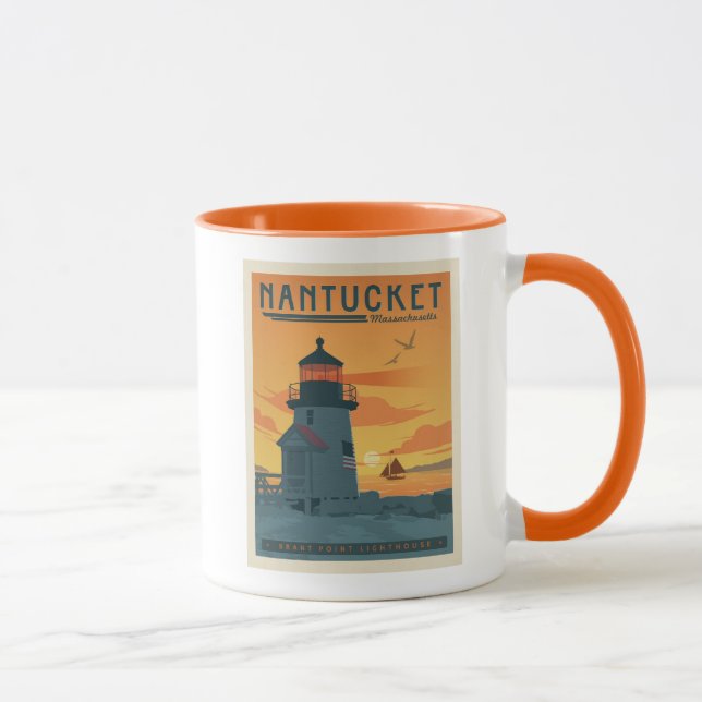 Brant Point Lighthouse | Nantucket MA Mug (Right)
