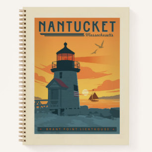 Brant Point Lighthouse Nantucket MA Notebook