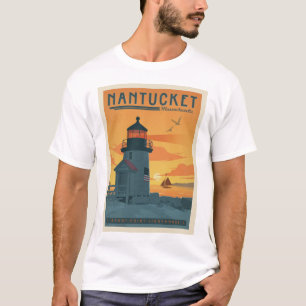 Brant Point Lighthouse   Nantucket MA T-Shirt