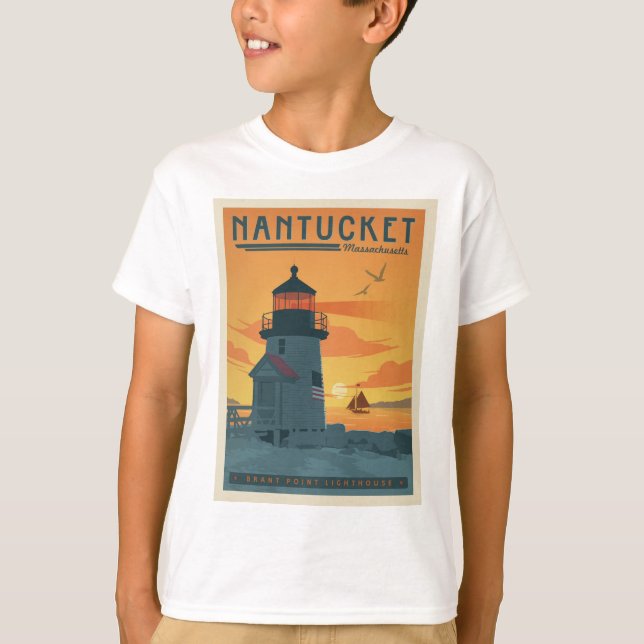 Brant Point Lighthouse | Nantucket MA T-Shirt (Front)