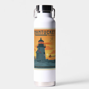 Brant Point Lighthouse   Nantucket MA Water Bottle