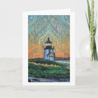 Brant Point Lighthouse Painting, Nantucket, MA Card