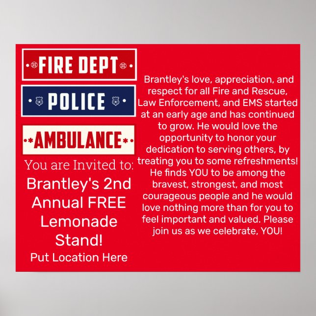 Brantley's Fire Police Ambulance Thunder_Cove Poster (Front)