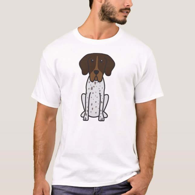 Braque Francais Dog Cartoon T-Shirt (Front)