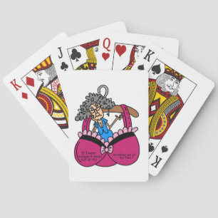 Bras and Wrinkles Humour Playing Cards