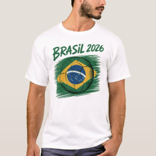 Brasil 2026 Minimalist T-Shirt Clean Soccer Fan