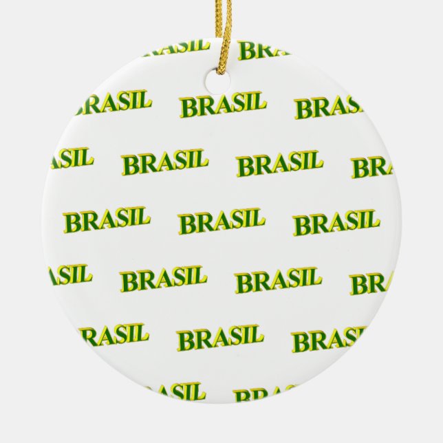 Brasil 3D Ceramic Tree Decoration (Front)