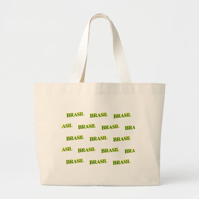 Brasil 3D Large Tote Bag (Front)