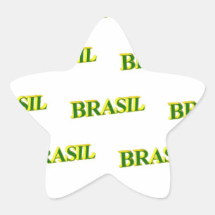 Brasil 3D Star Sticker