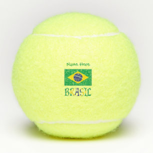 Brasil Bandera do Brasil Green Personalised Tennis Balls