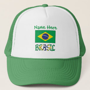 Brasil Bandera do Brasil Green Personalised  Trucker Hat