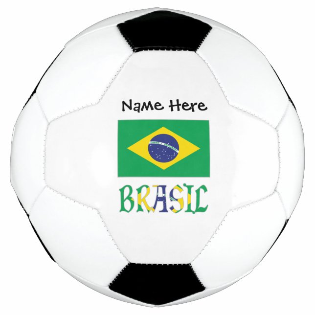Brasil Bandiera Brazil Personalised  Football (Front)