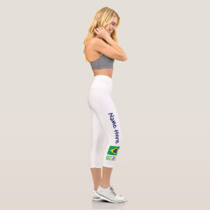 Brasil Bandiera do Brasil Personalised  Capri Leggings