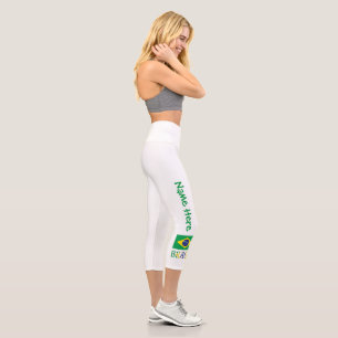 Brasil Bandiera do Brasil Personalised  Capri Leggings