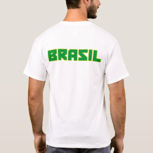Brasil ( Brazil ) bold text and flag symbol shirt