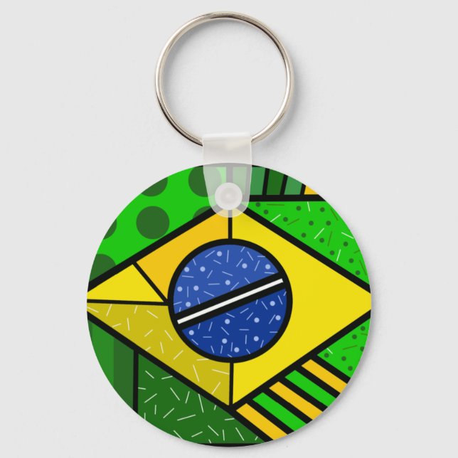 Brasil Brazil brazilian flag Key Ring (Front)