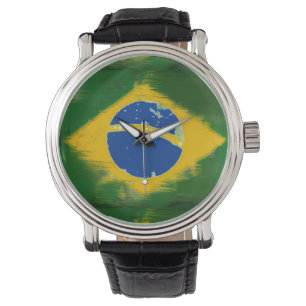 brasil / brazil country flag watch