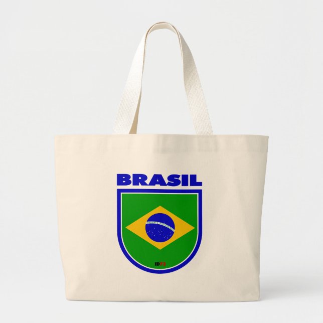 Brasil (Brazil) Large Tote Bag (Front)