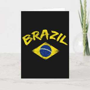 Brasil Brazilian National Flag Soccer Jersey Footb Card