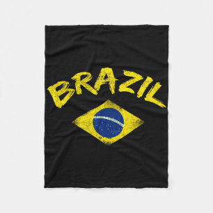 Brasil Brazilian National Flag Soccer Jersey Footl Fleece Blanket
