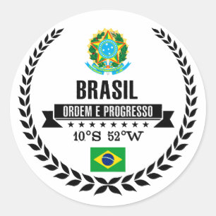 Brasil Classic Round Sticker