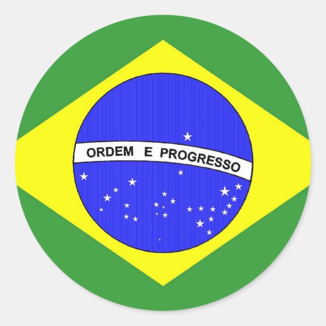 BRASIL CLASSIC ROUND STICKER (Front)