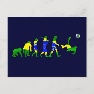 Brasil evolution of soccer football futebol gifts postcard