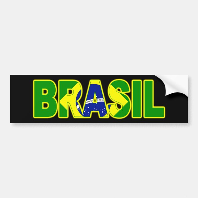 Brasil Flag Bumper Sticker (Front)