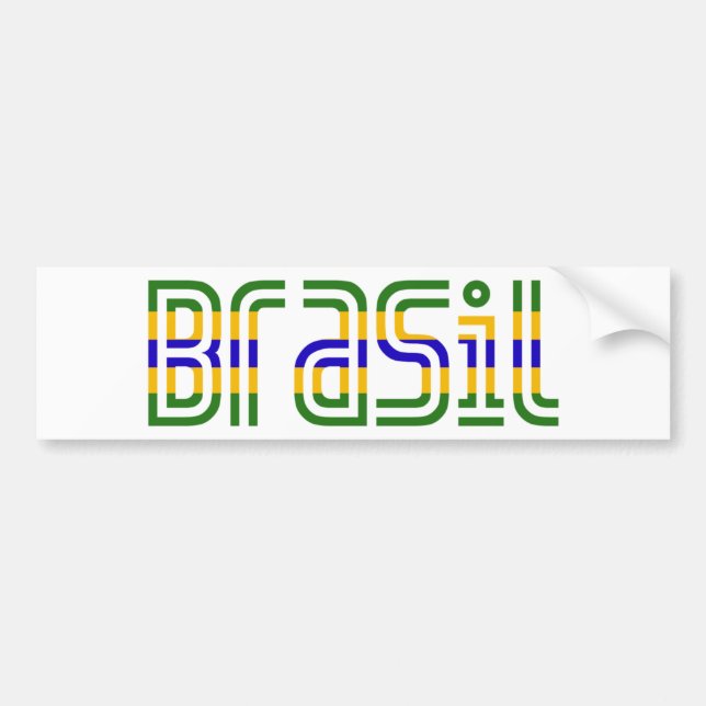 Brasil Flag Colours! Bumper Sticker (Front)