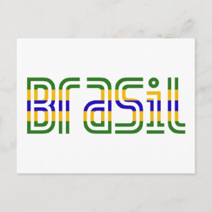 Brasil Flag Colours! Postcard
