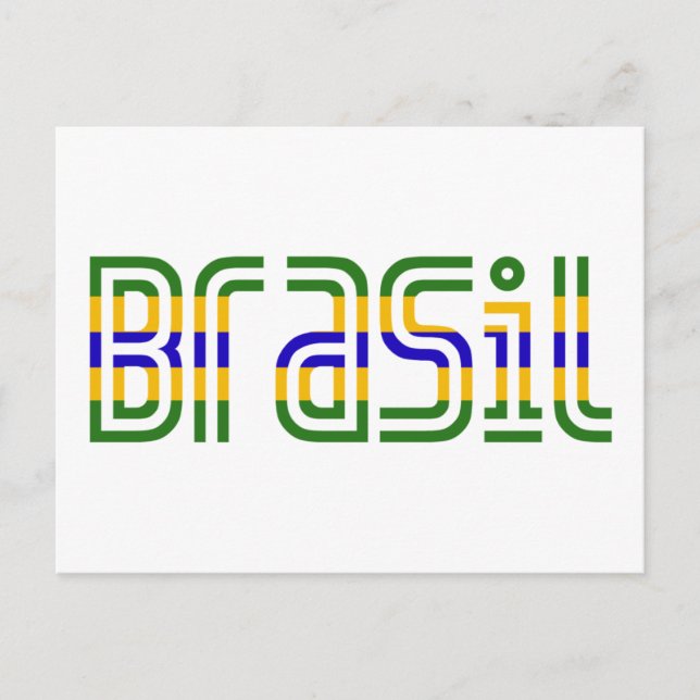 Brasil Flag Colours! Postcard (Front)