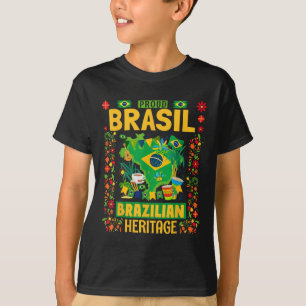 Brasil Flag Outfit Idea For Kids Brazil &amp; Braz T-Shirt
