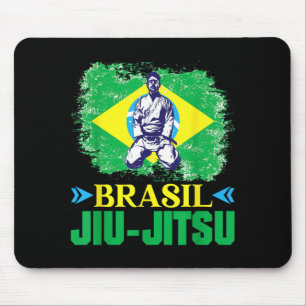 Brasil Jiu-Jitsu Brazilian Flag Martial Arts Mouse Mat