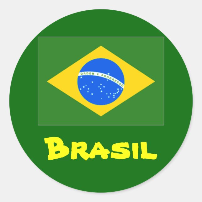 Brasil round stickers (Front)