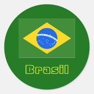 Brazilian Party Favors Brazil Brasil Flag Decals 40 Removable Stickers