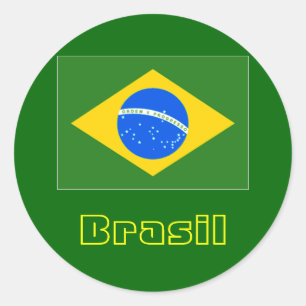 Brasil round stickers 4