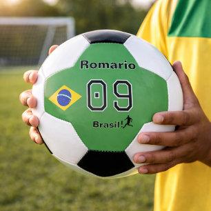 Brasil Seleção Player Custom Name Jersey Number Football