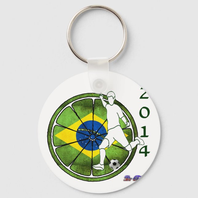 BRASIL SOCCER 2014 GIFTS CUSTOMIZABLE KEY RING (Front)