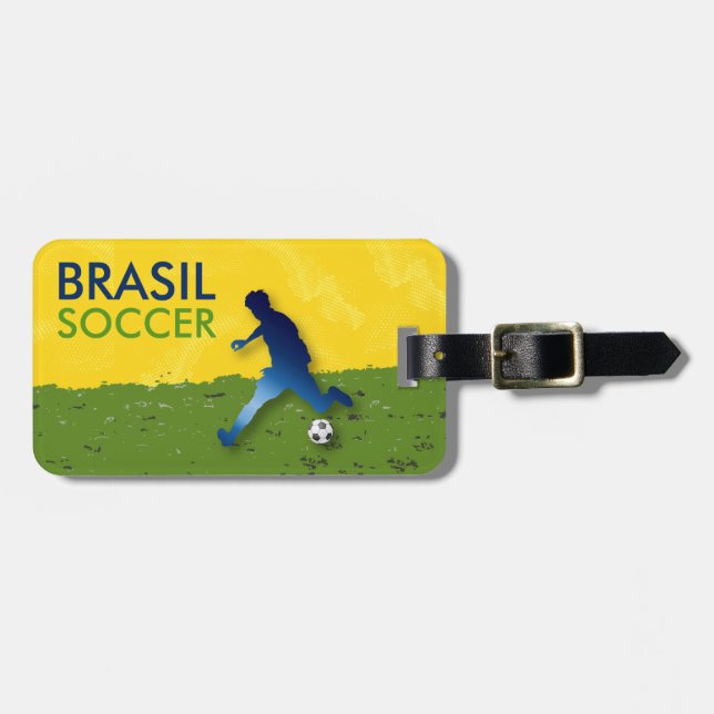 Brasil Soccer Luggage Tag (Front Horizontal)